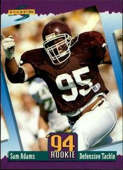 Sam Adams Seattle Seahawks 1994 Score NFL Rookie Card #279